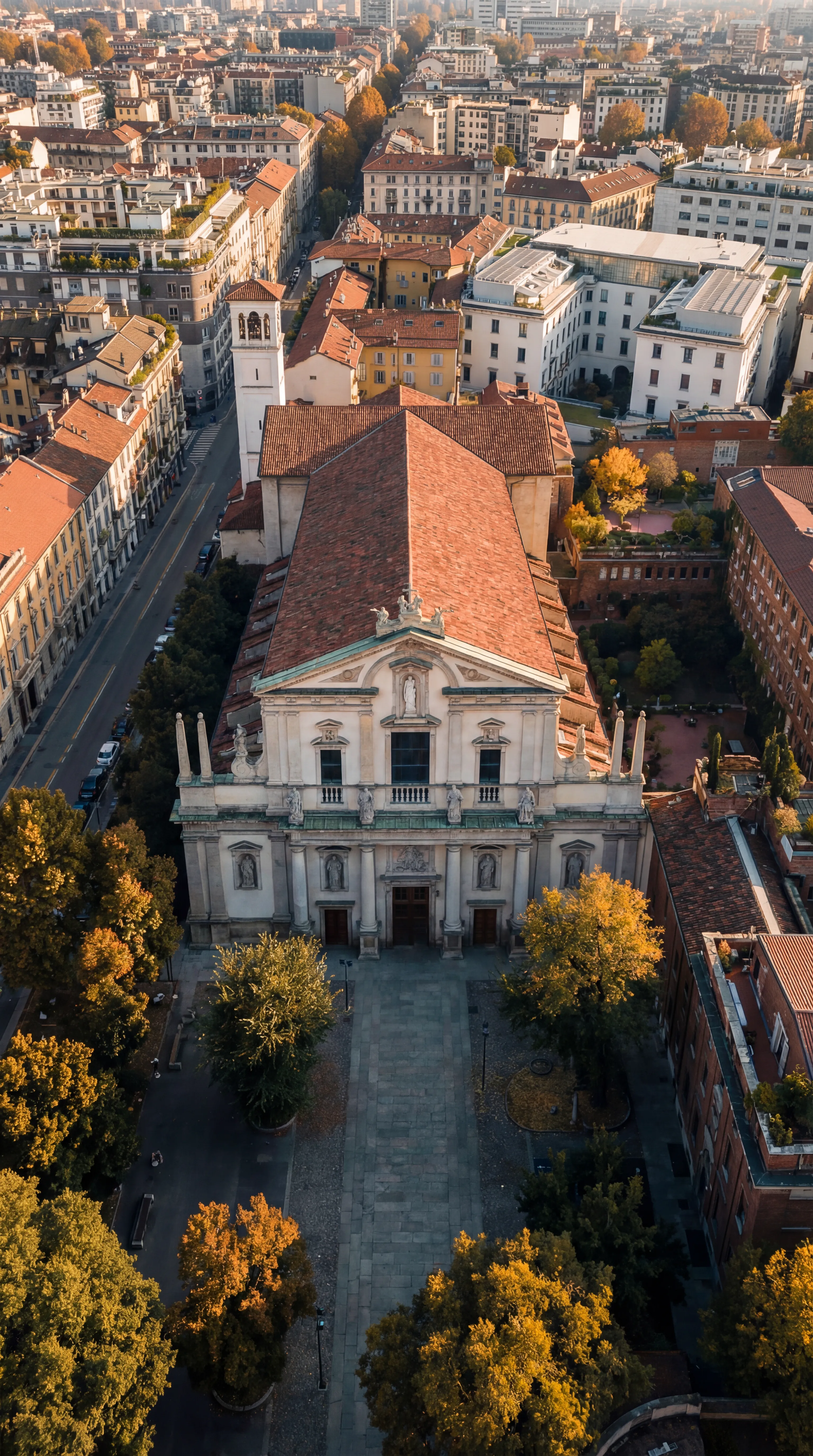 Aerial view of the church